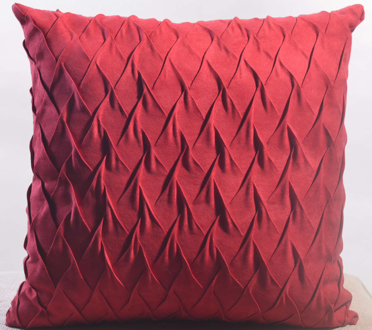 Suede Pleated Cushion #CC0055