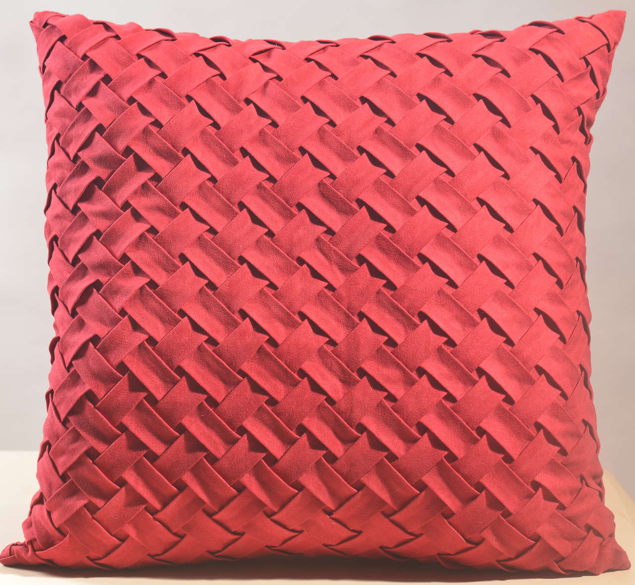 Suede Pleated Cushion #CC0056