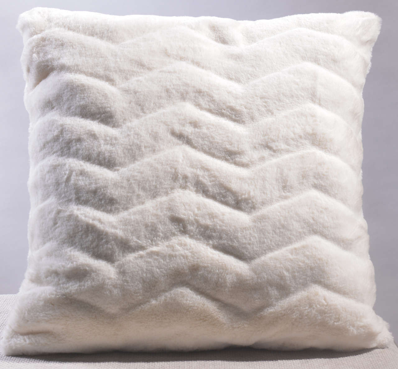 Rabbit Fur Carved Cushion #CC0122