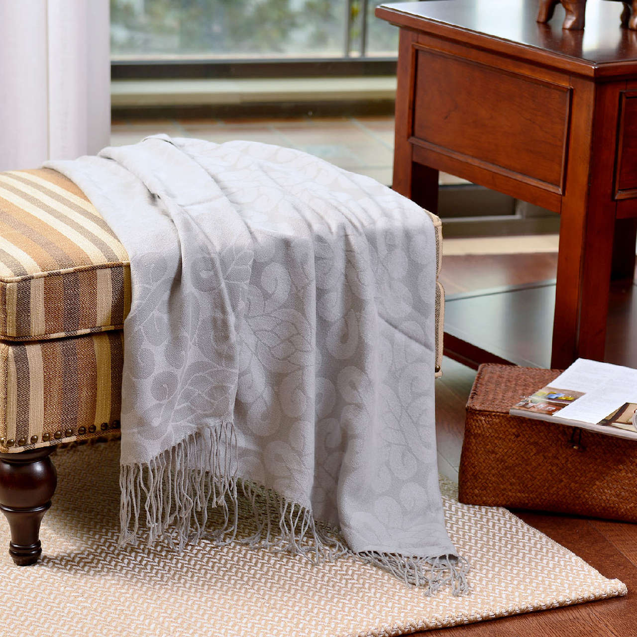 Acrylic Jacquard Shawl #SH0015