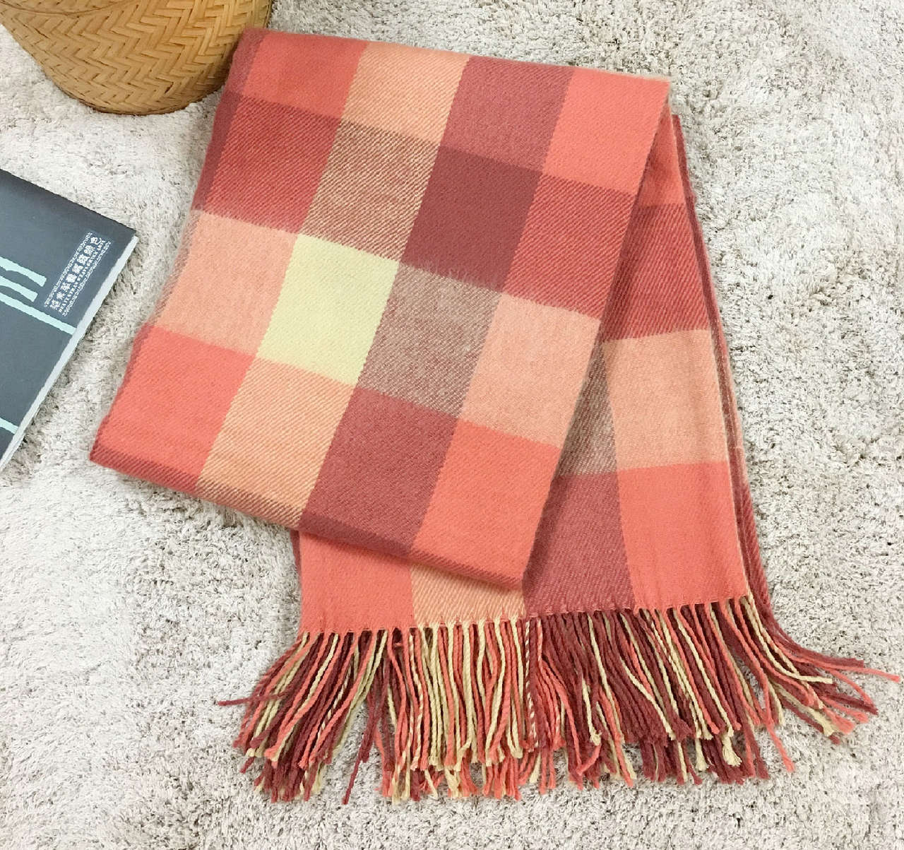 Acrylic Plaid Shawl #SH0101