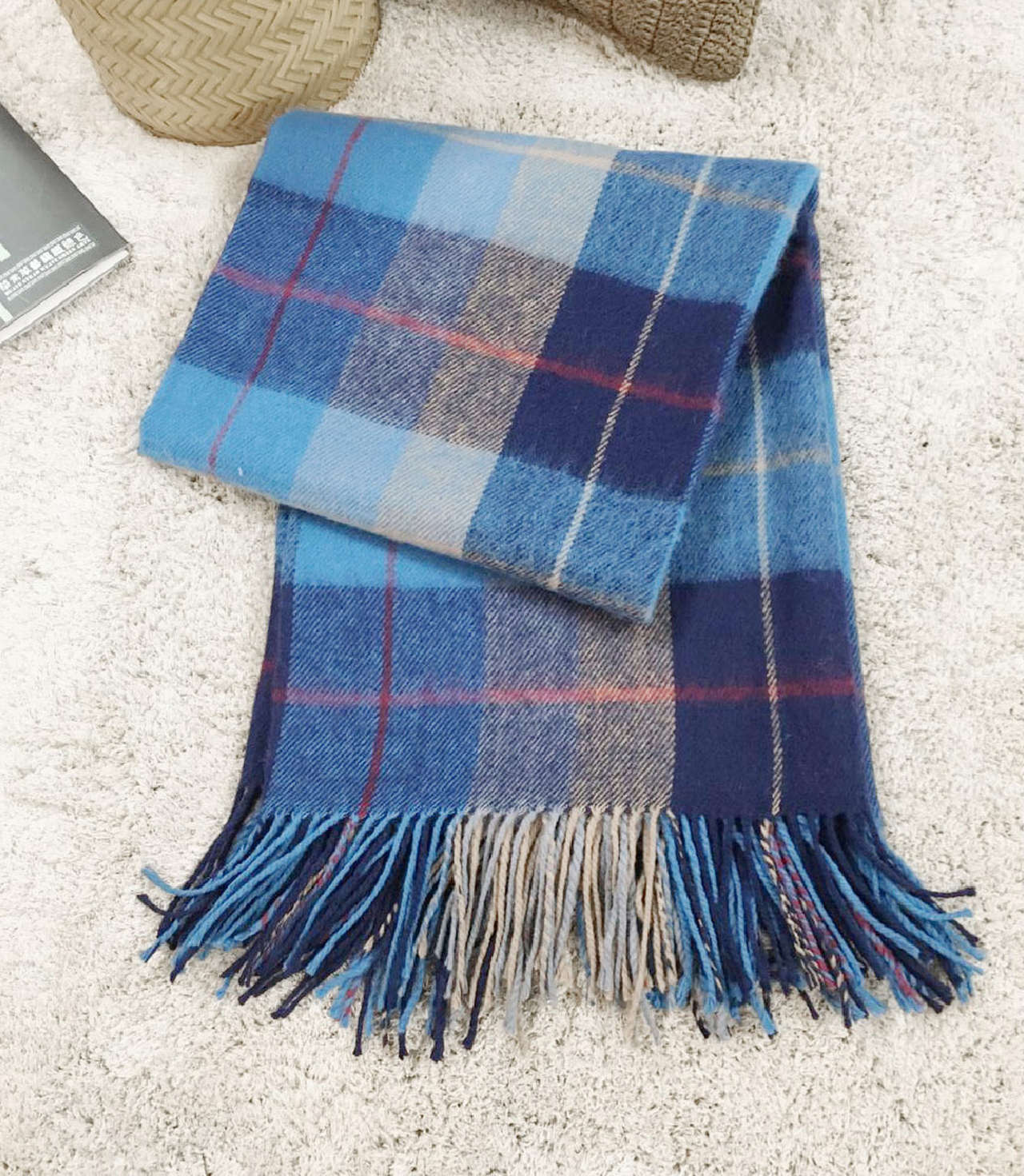 Acrylic Plaid Shawl #SH0104