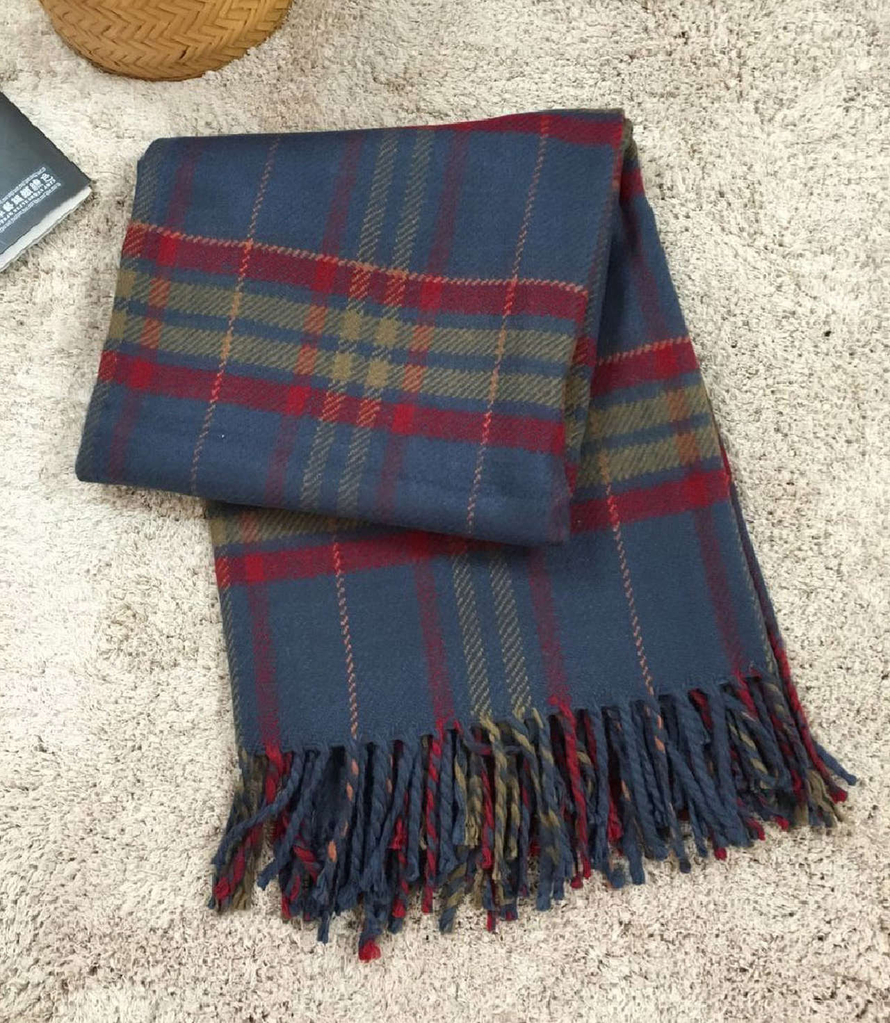 Acrylic Plaid Shawl #SH0108
