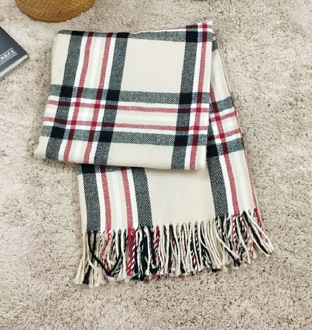 Acrylic Plaid Shawl #SH0109