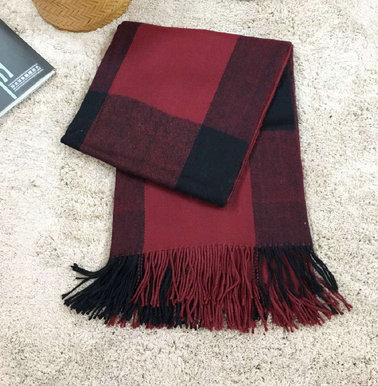 Acrylic Plaid Shawl #SH0111