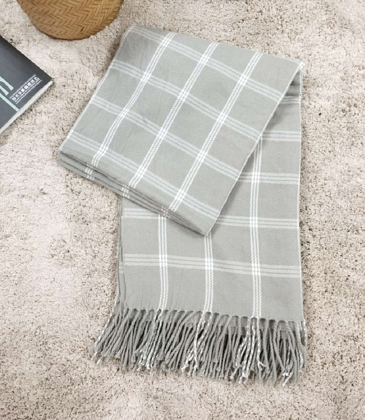 Acrylic Plaid Shawl #SH0113