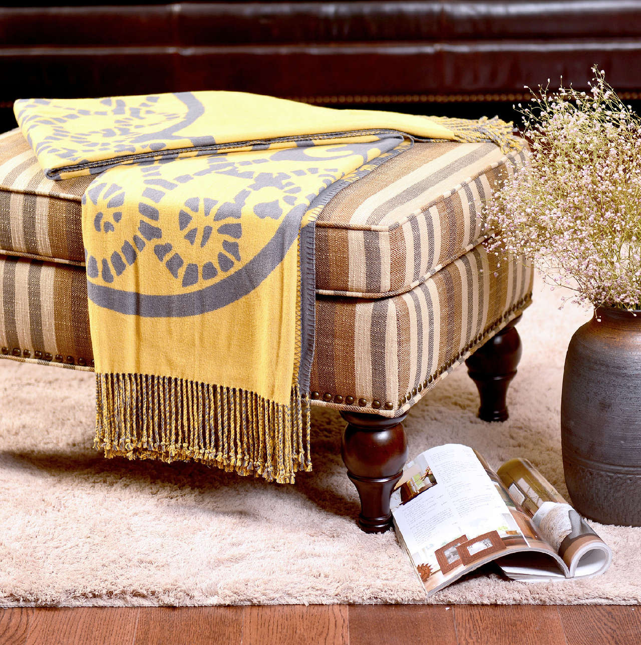 Bamboo Fiber Jacquard Shawl #SH0610