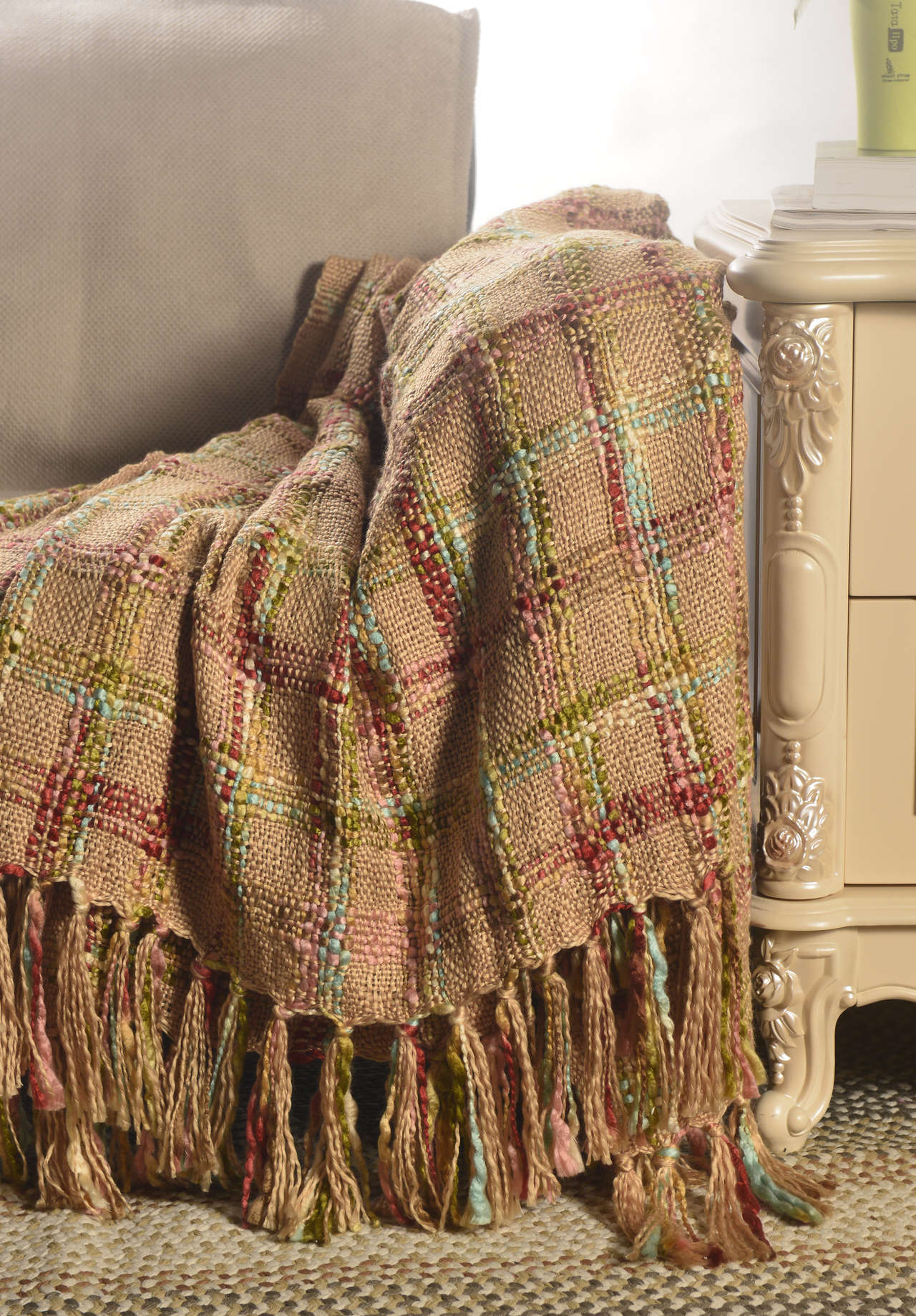 Acrylic Plaid Throw #SH0837
