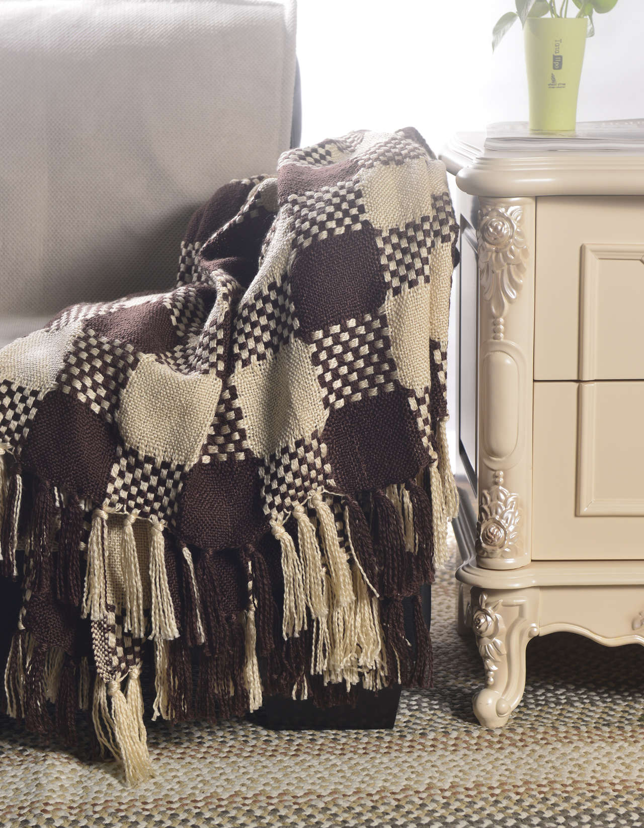 Acrylic Plaid Throw #SH0850