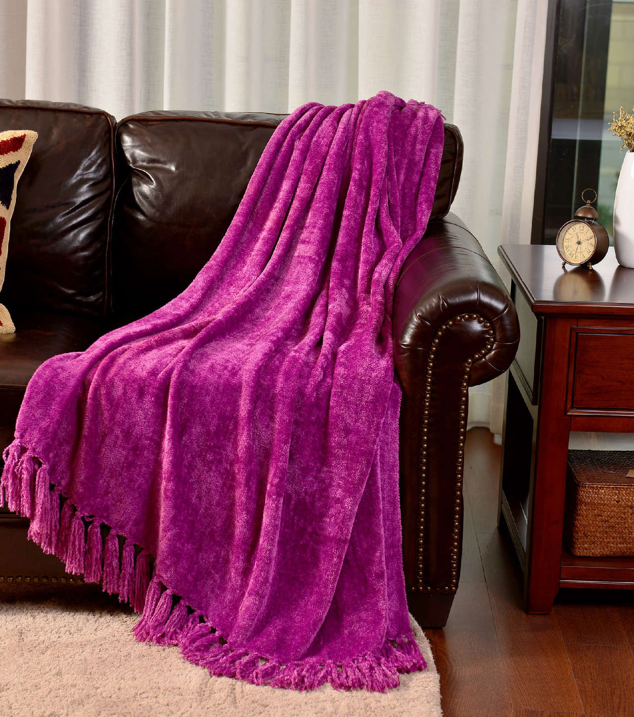 Feather Yarn Throw #SH1281