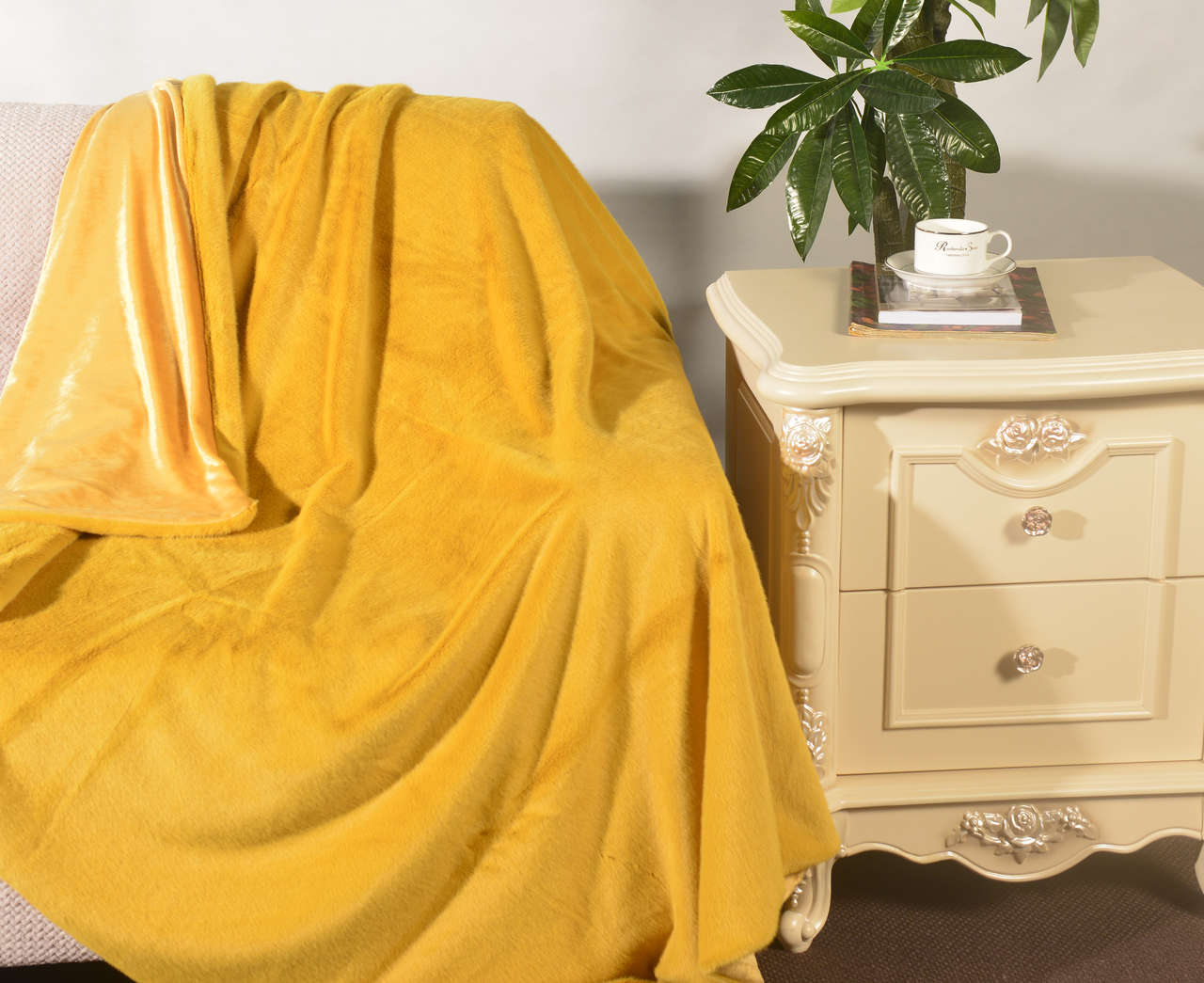 Marten Fur Blanket With Mink Backing #BL0101