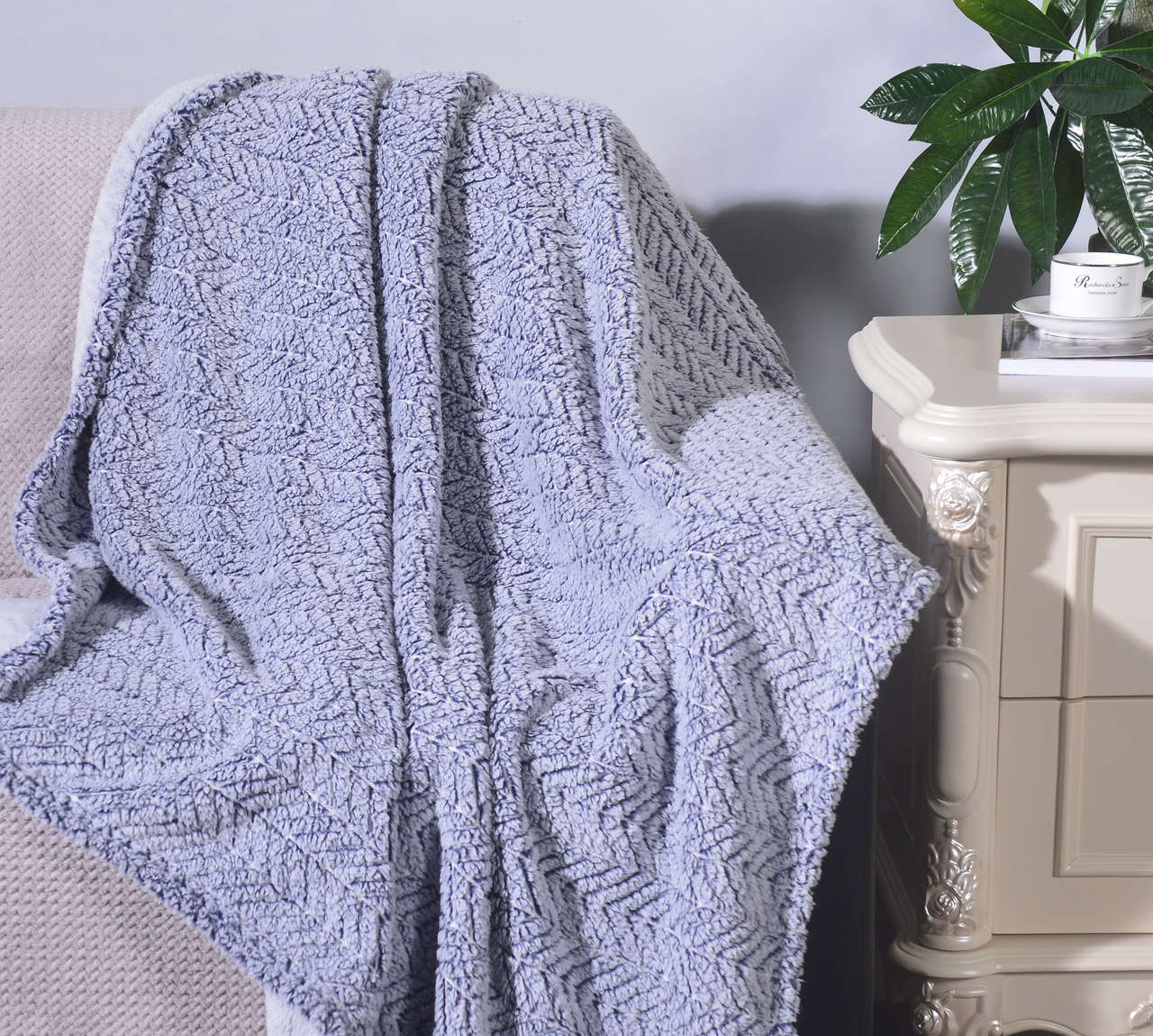 Jacquard Sherpa Blanket #BL0401