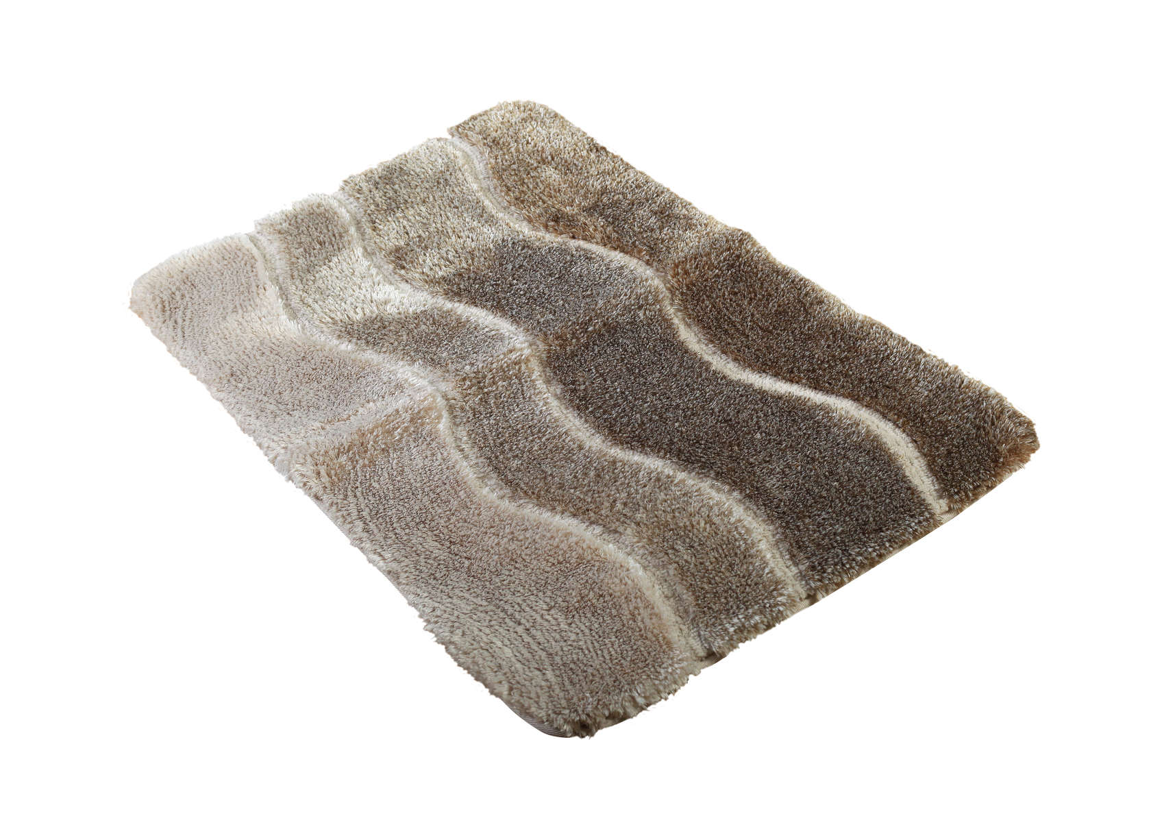 Pearl Yarn Ripple Gradient Color Bath Mat With Latex Backing #BM0027