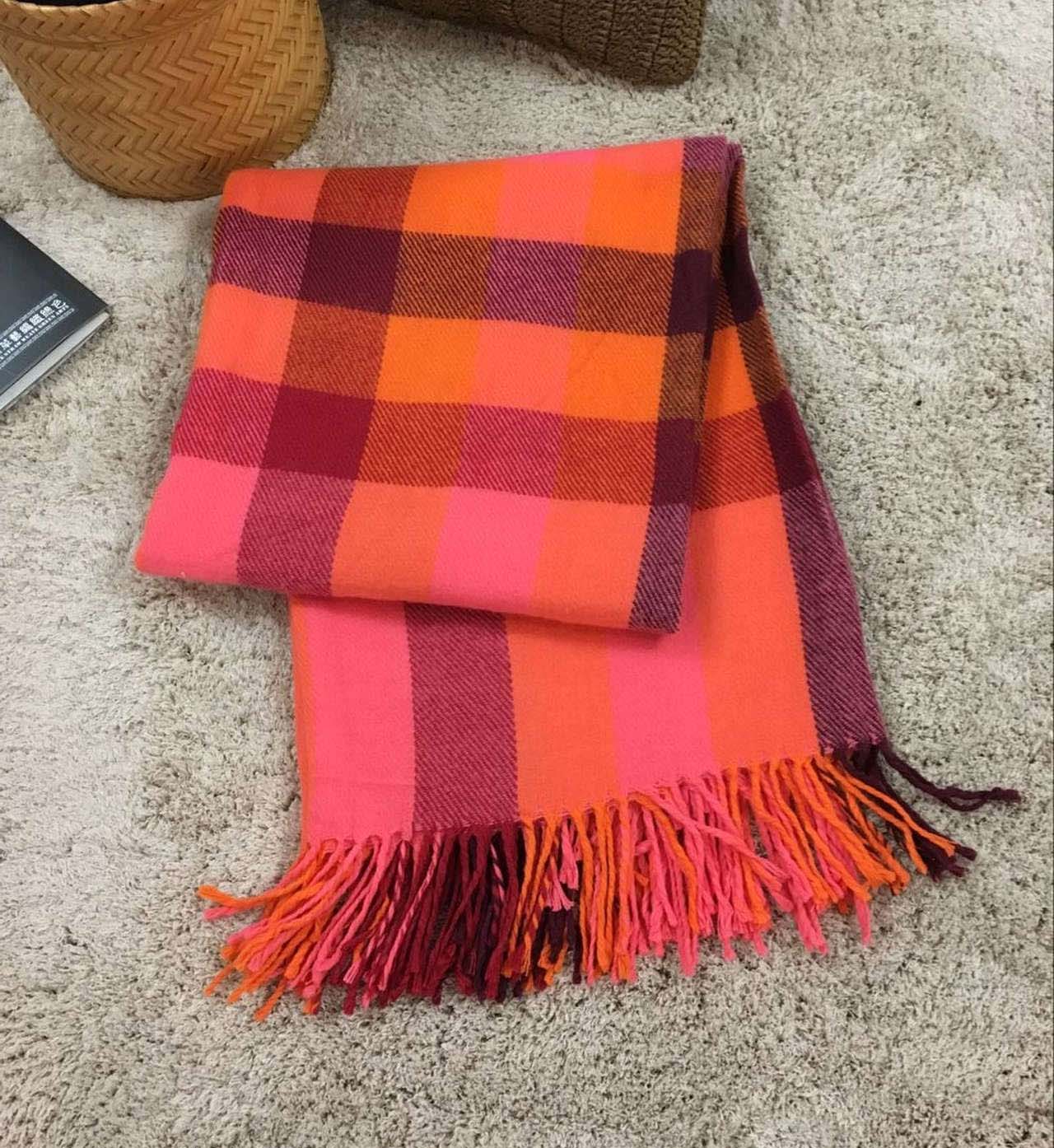Acrylic Plaid Shawl #SH0120