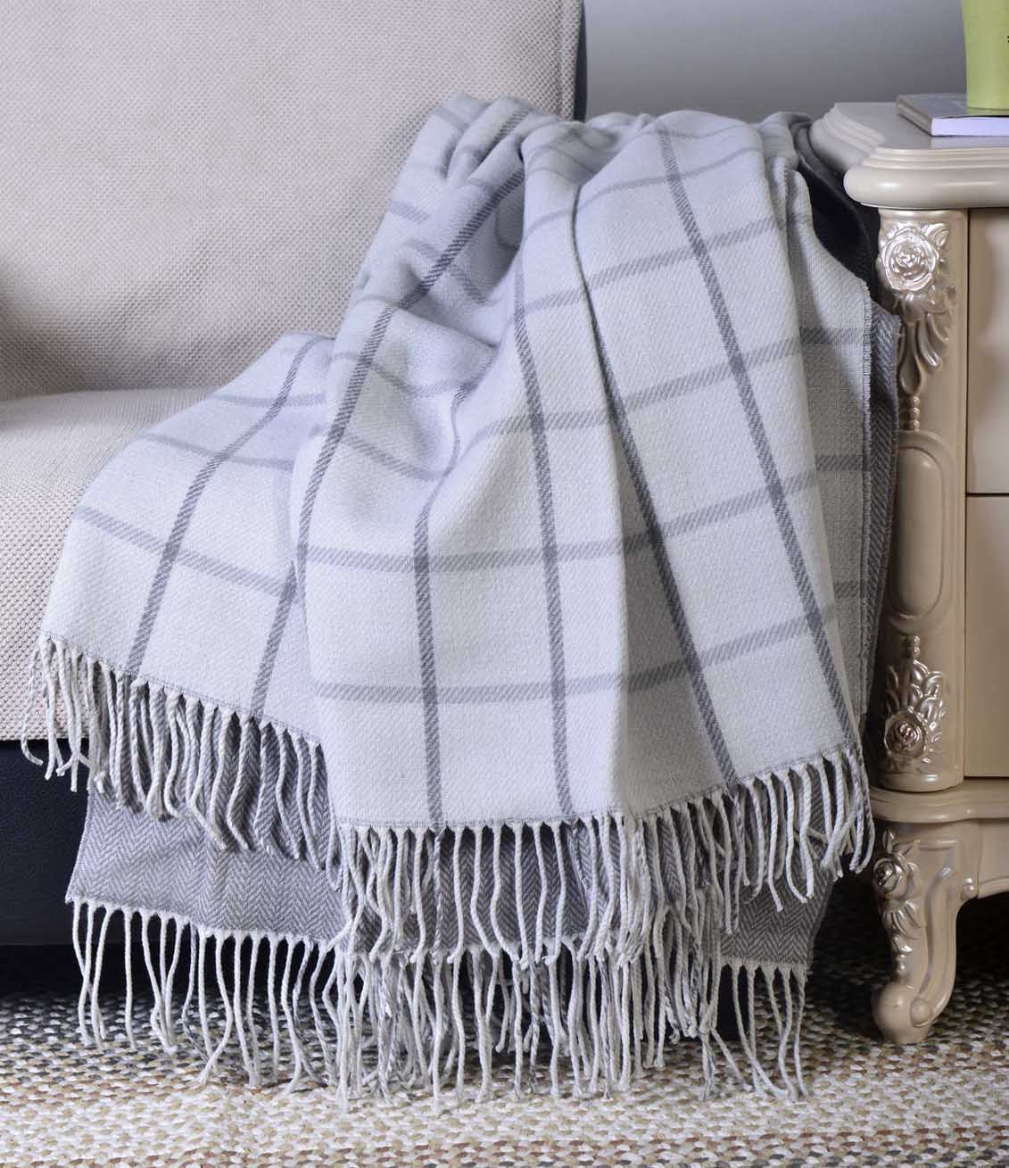 Acrylic Plaid Shawl #SH0123