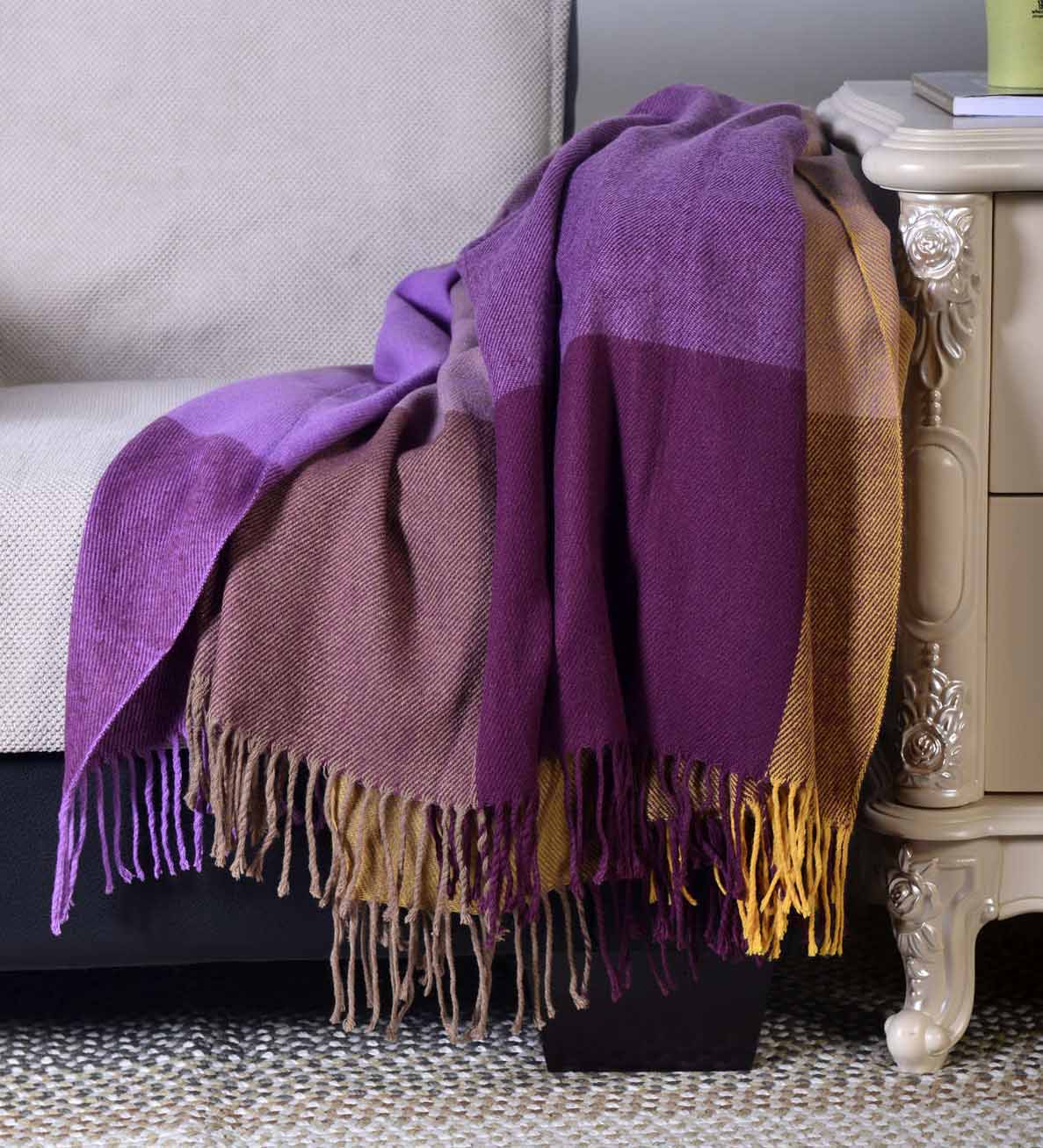 Acrylic Plaid Shawl #SH0124
