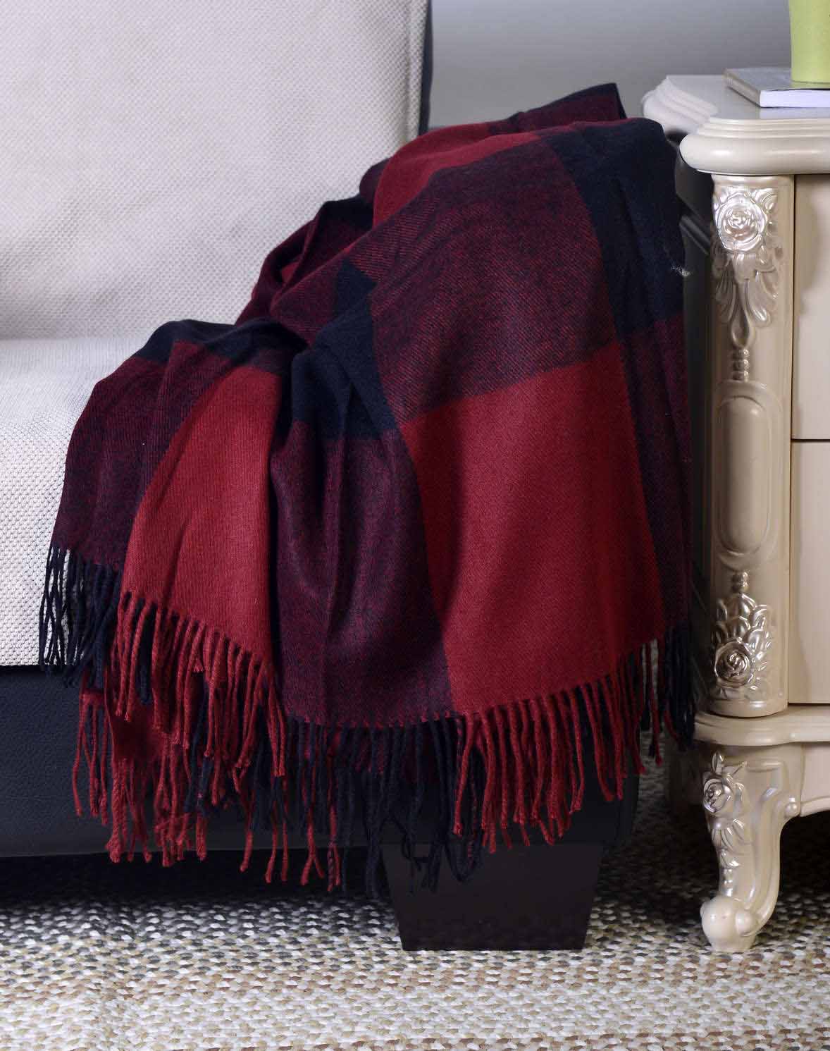 Acrylic Plaid Shawl #SH0125
