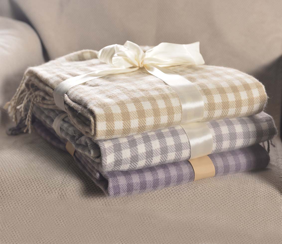 Acrylic Plaid Shawl #SH0127