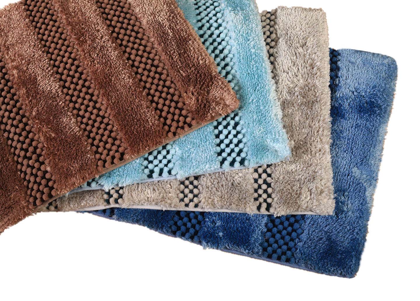 Pearl Yarn And Cationic Chenille Bath Mat With Latex Backing #BM0035