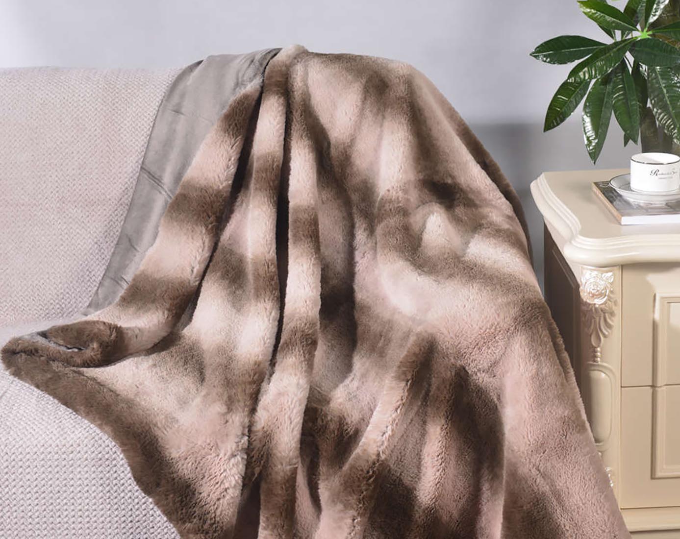 Faux Rabbit Fur Blanket #BL0120
