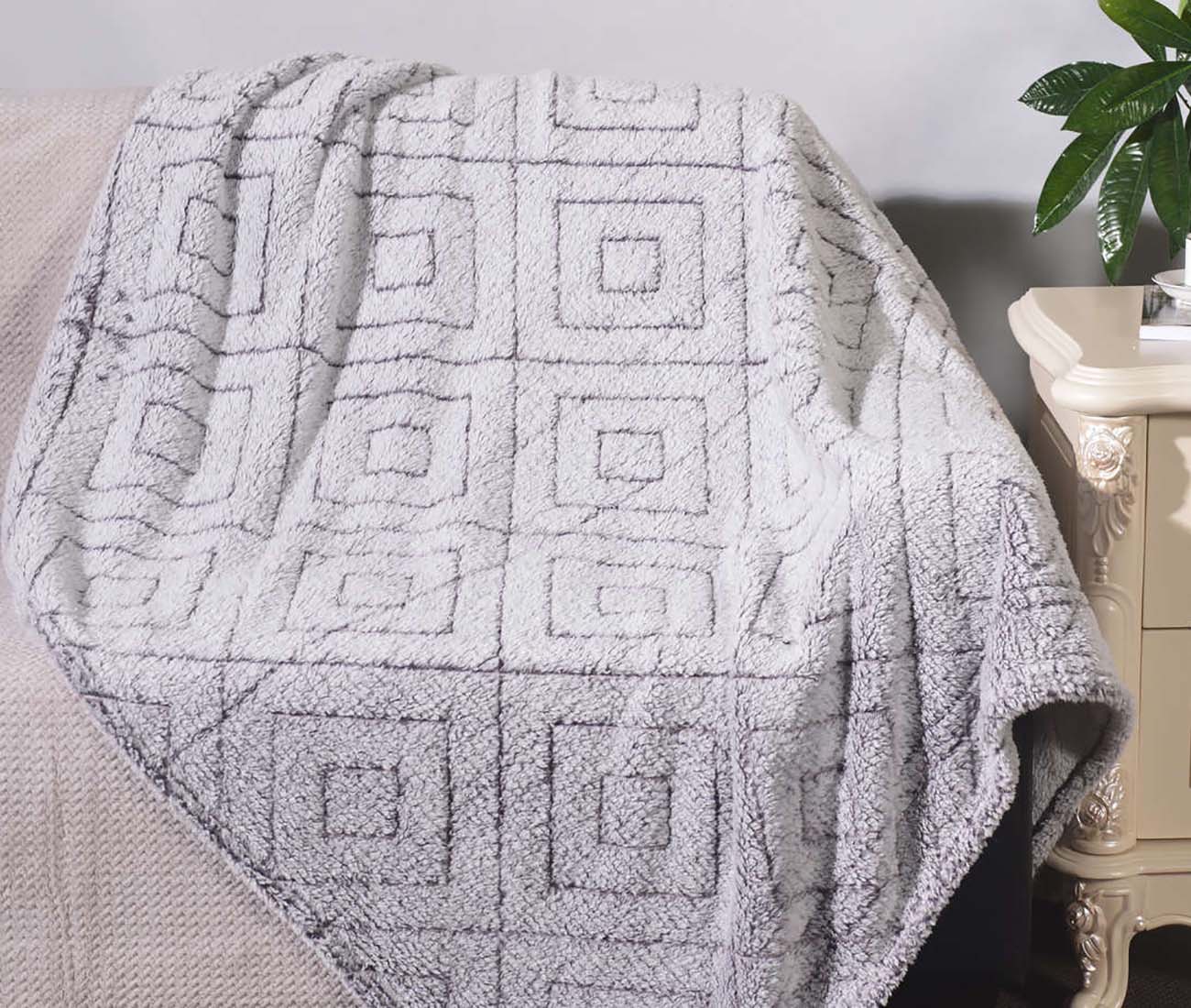 Jacquard Sherpa Blanket #BL0402