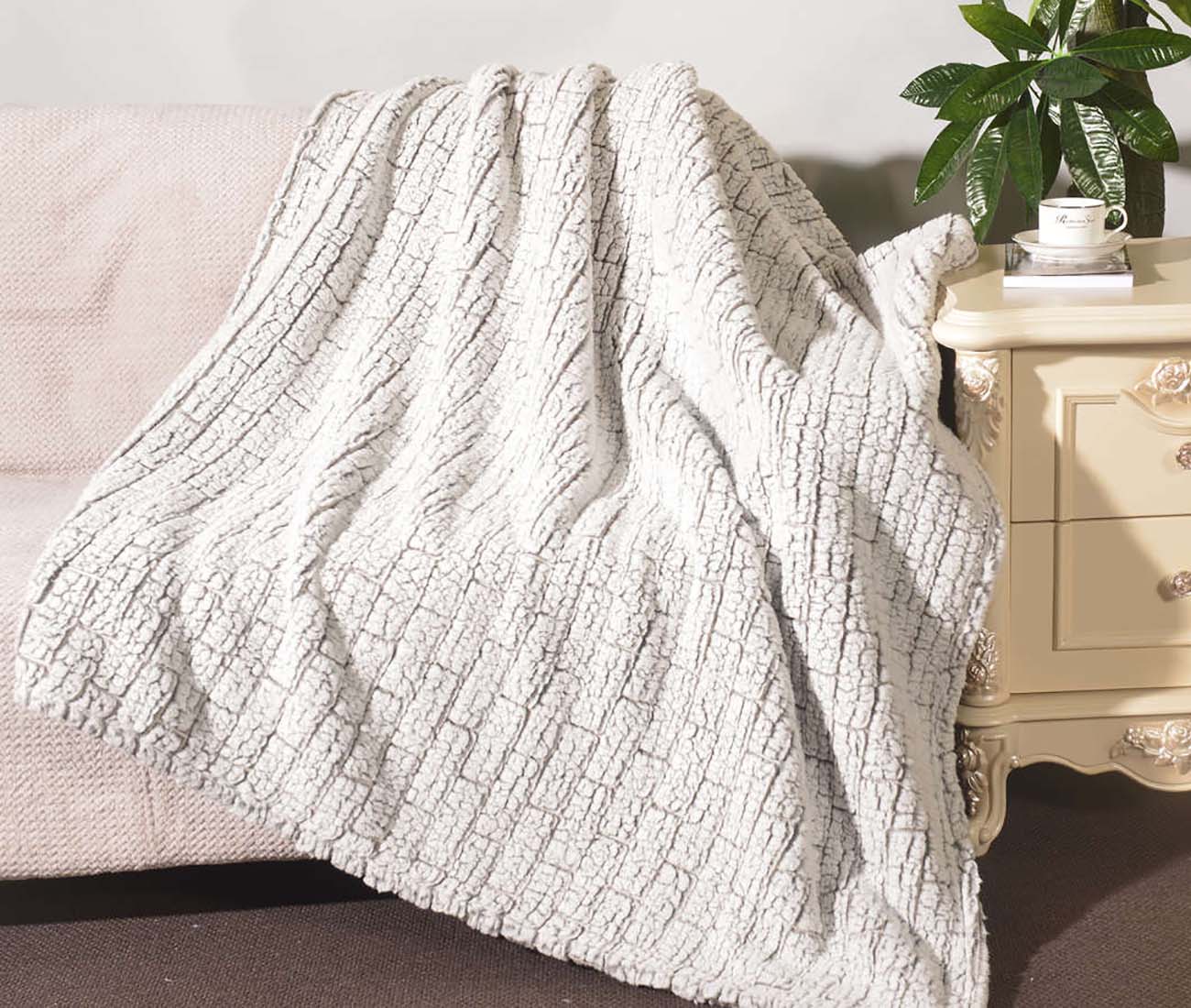 Jacquard Sherpa Blanket #BL0403